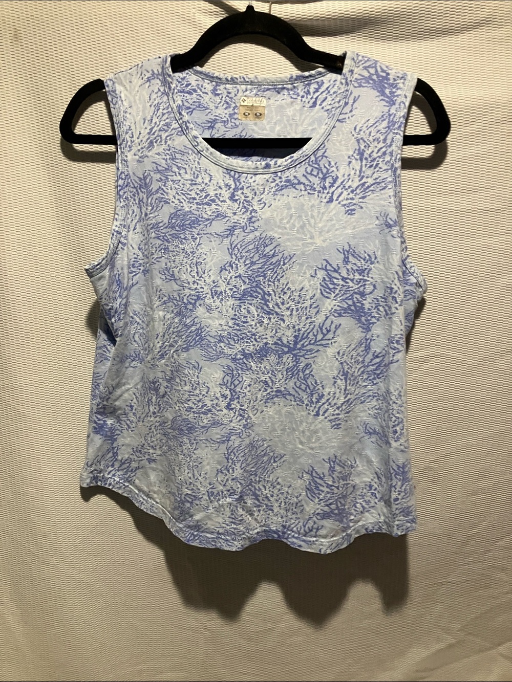 Columbia Light Blue & Periwinkle Coral-Print Tank